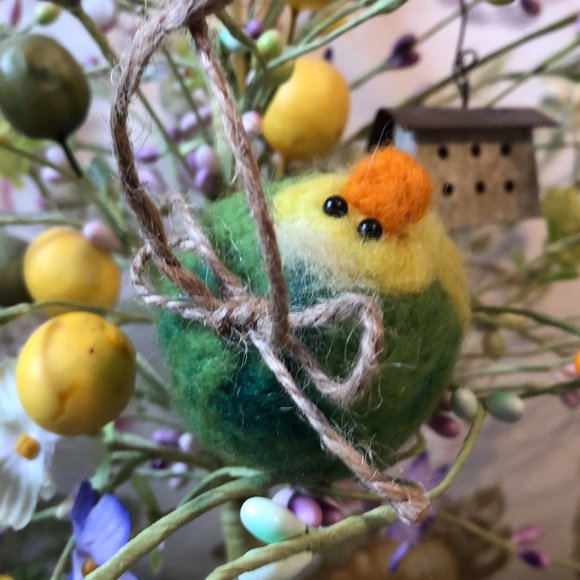 Handmade needle felted Easter egg duckling spring decoration ornament farmhouse - Picture 5 of 7